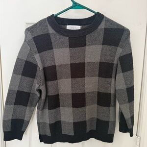 Zara Charcoal and Black Knit Top Boys size 8 like new